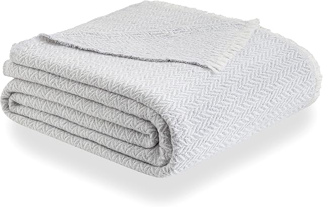 All Bed - Extra Soft Cotton Koc, Four Season, Wielofunkcyjna Narzuta Sofa, Plaid do łóżka, Foulard Koc, Ochraniacz na łóżko, osłona. (180x240cm, Jasny Szary), PRCMAMSGRCL180X240
