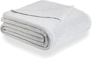 Todocama - Manta de algodón Extra Suave, Cuatro Estaciones, Colcha Multiusos sofá, Plaid para Cama, Manta Foulard, cubrecama, cubresofá. PRCMAMSGRCL120X180, (120x180cm, Gris Claro)