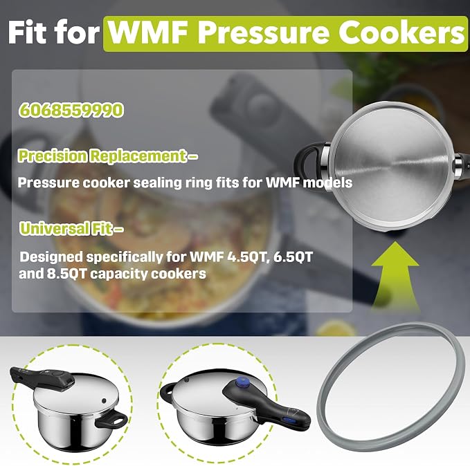 Juego 2 anillos selladores para olla a presión 4.5-8.5 qt miniatura 5
