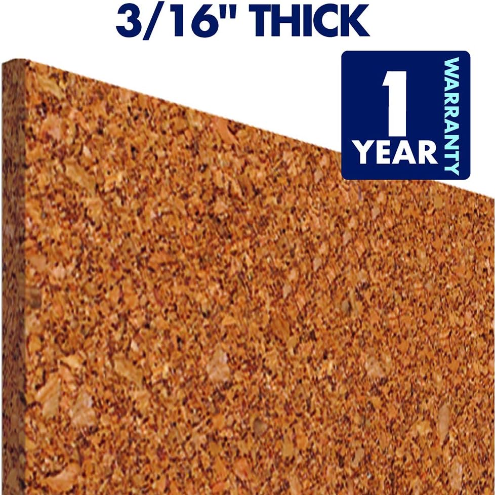 Quartet Cork Tiles, Cork Board, 12" x 12", Bulletin Boards, Natural, 8 Count (108) : Bulletin Boards : Office Products