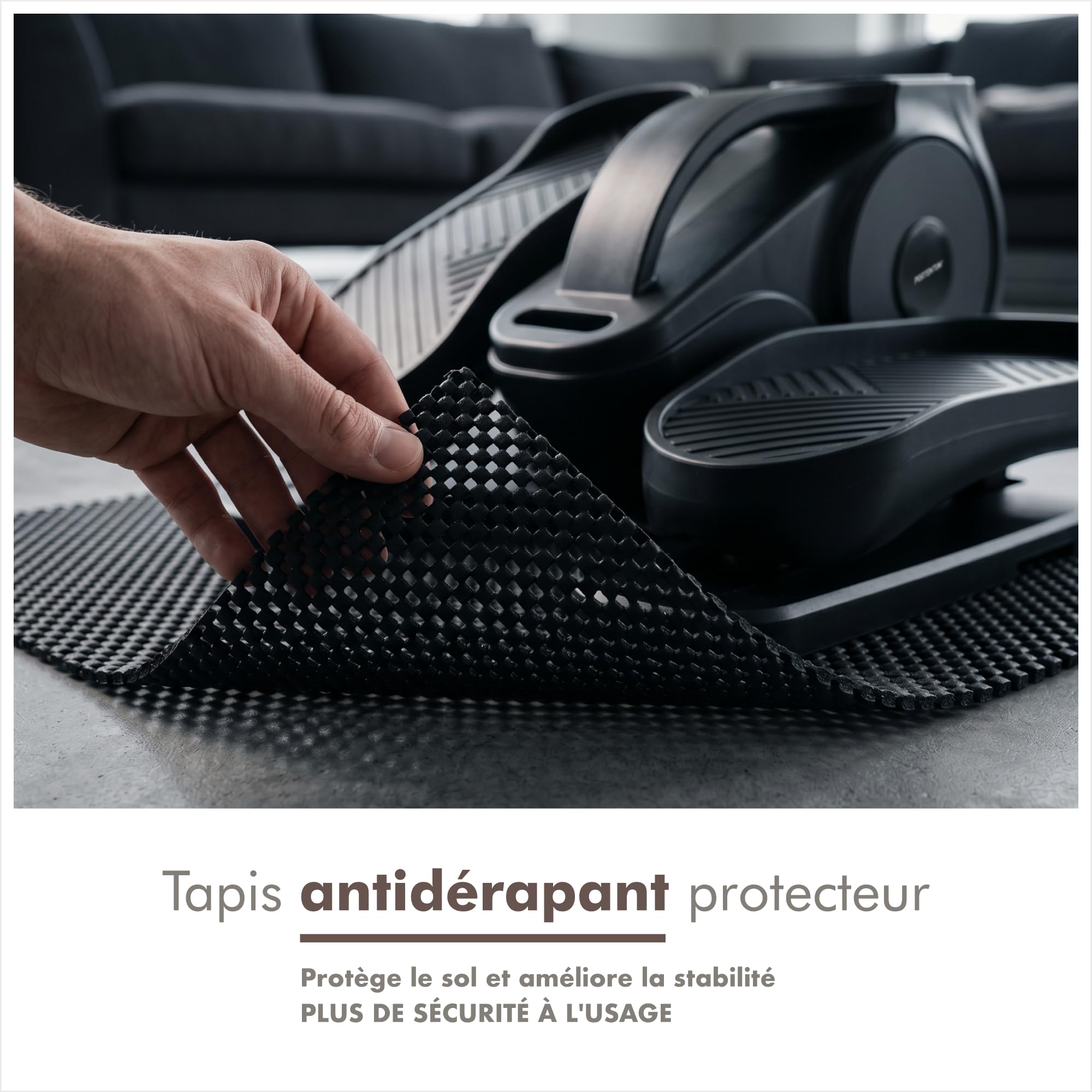 PORTENTUM Mini Velo elliptique électrique avec Bandes de résistance – Tapis et Sangles – Pédalier d'appartement Automatique et Manuel 12 Vitesses – Pedalier Moteur Silencieux