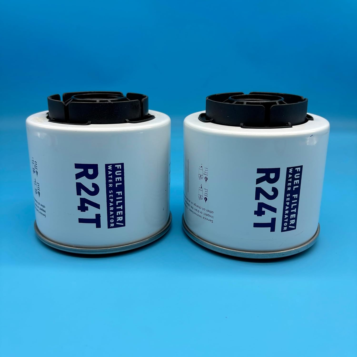 R24T Diesel Fuel Filter Water Seperator Element Compatible With Racor 220R Spin On Filter Assembly Series Marine MD(set of 2)