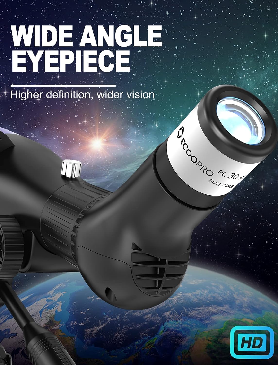ECOOPRO Telescope for Kids Beginners, 70mm Aperture 500mm AZ Mount Astronomical Refracting Telescope, Portable Travel Telescopes with Adjust Tripod& Finder Scope, Phone Adapter, White : Electronics