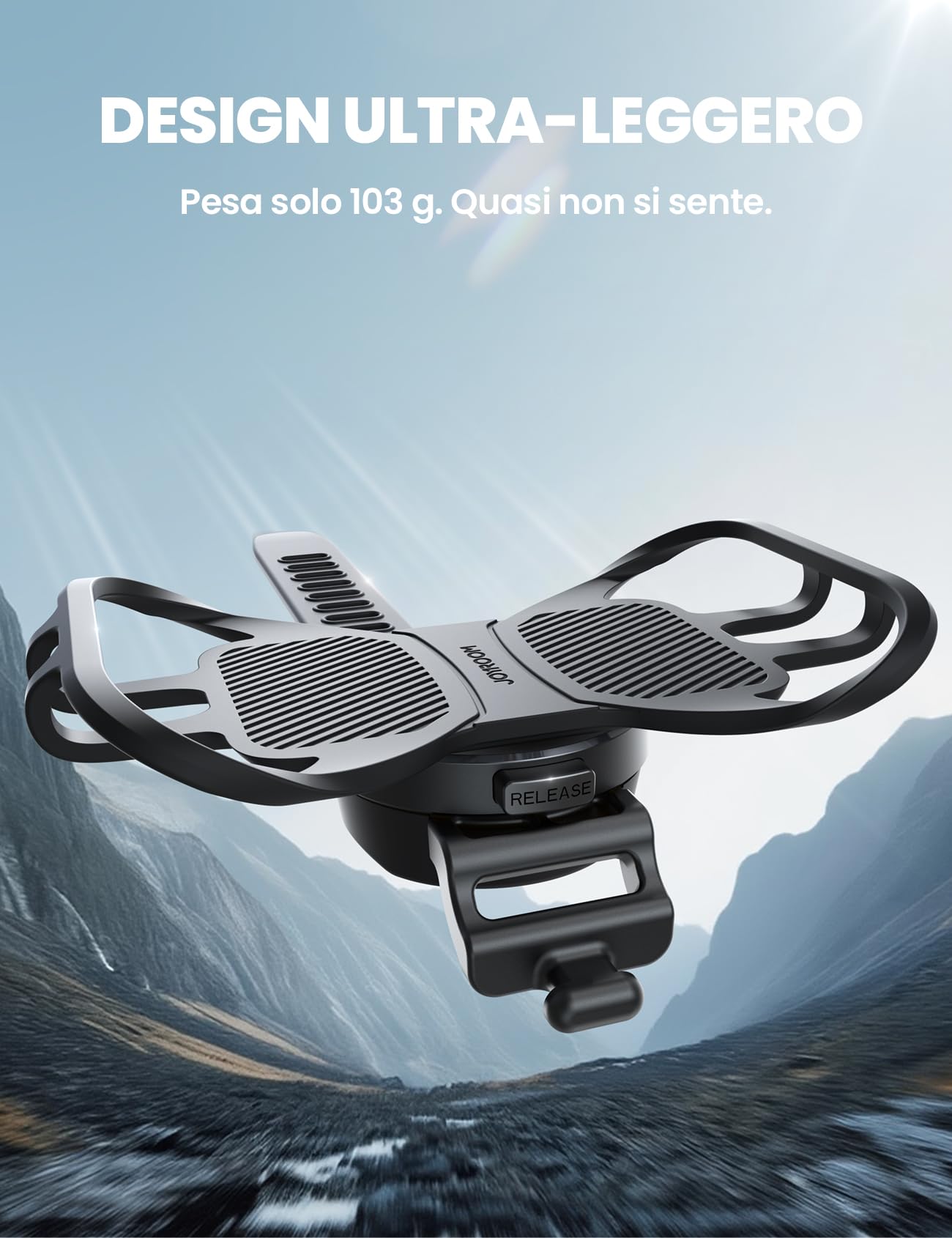 JOYROOM Porta Cellulare Bici [Rimovibile & Silicone Antishock] Supporto Telefono Moto Ruotabile a 360° Portatelefono da Scooter per iPhone 17 16 15 Samsung Smartphone 4,7-7 Pollici
