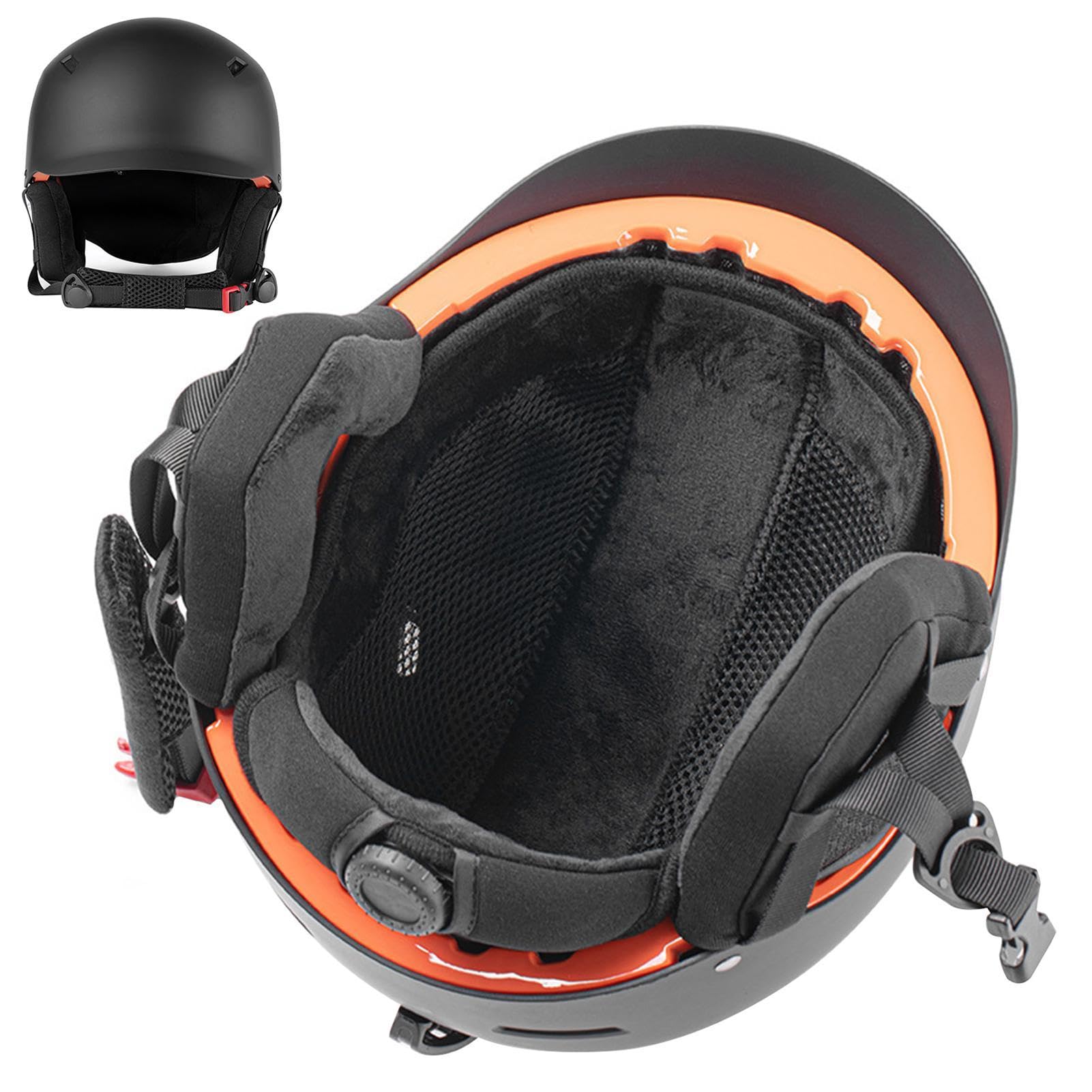 Casque Rigide de Snowboard, Chapeau de Snowboard avec Oreillettes Chapeau | Équipement de protection de tête de casque de patinage sur neige coupe-vent