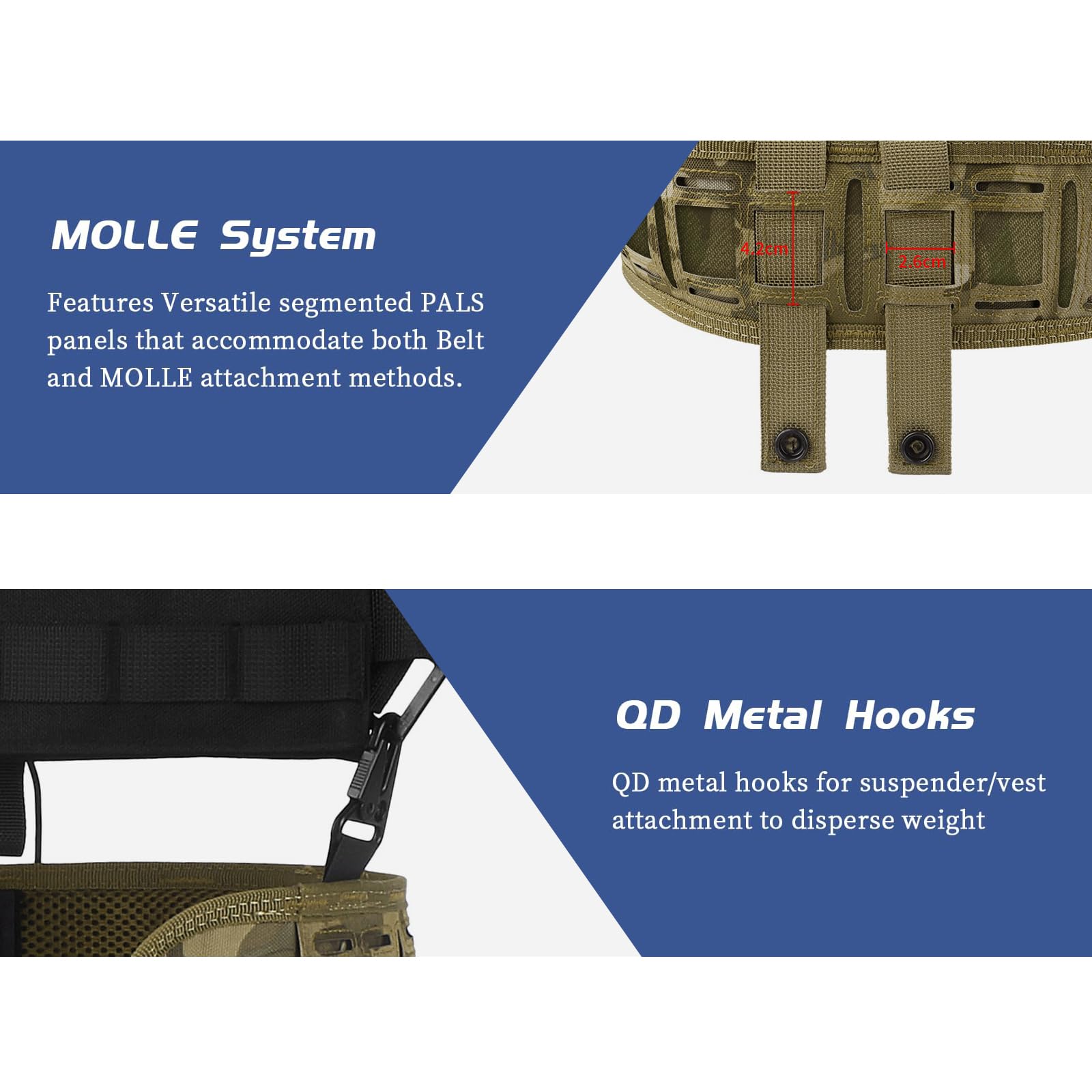 Taktischer Gürtel Molle Kampfgürtel Schnellverschluss Schnalle 1000D Oxford Einstellbare Taille Patrol Gürtel Training Arbeit Outdoor DIY Ausrüstung Zubehör