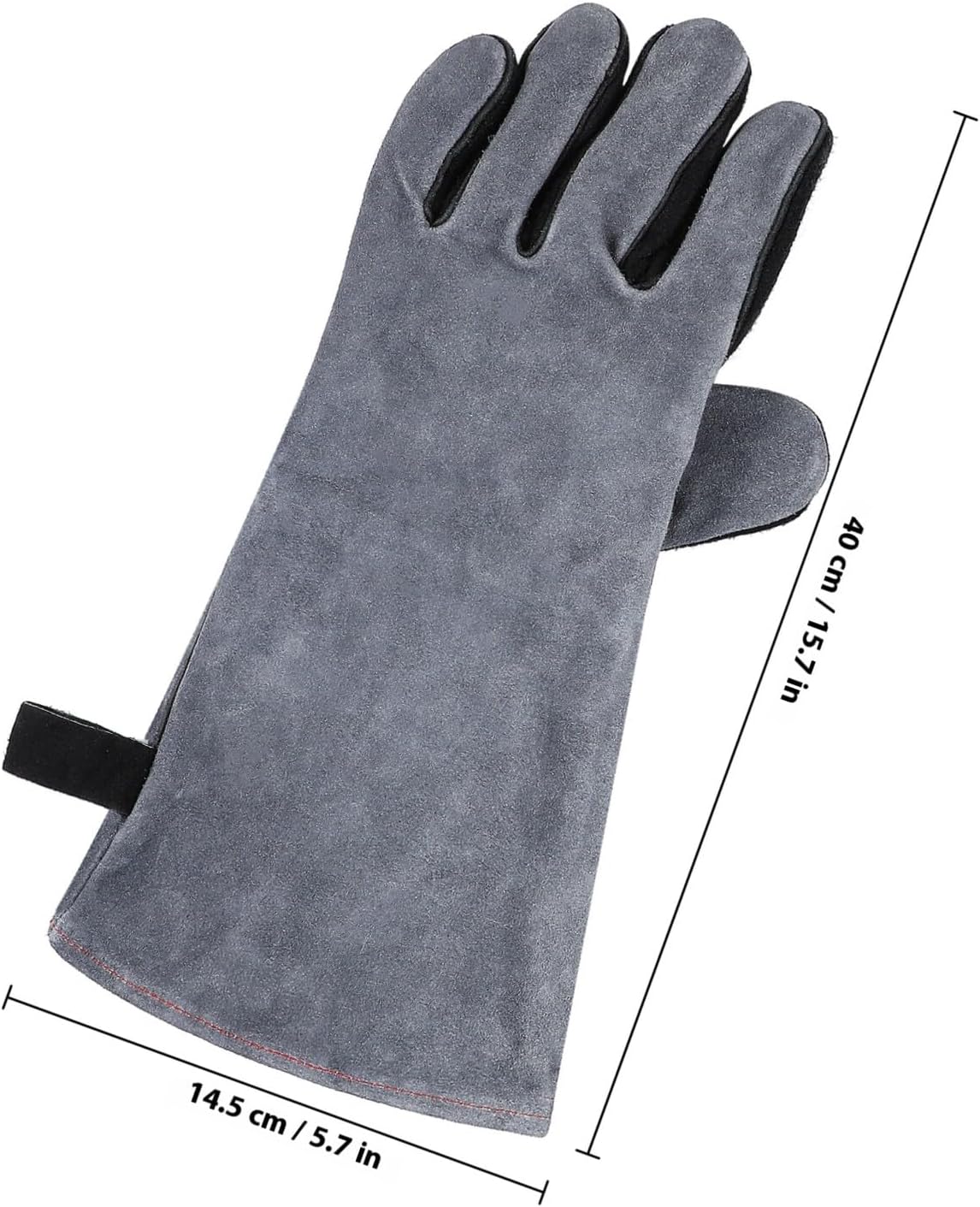 Welding Gloves Extended Cowhide Protective Work Gloves for Welding Grilling Bonfire and Industrial Safety Equipment