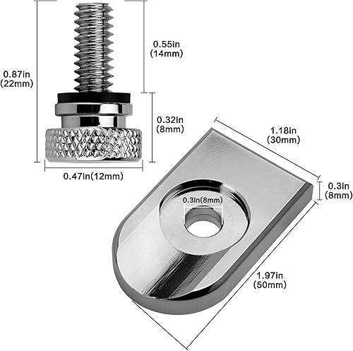 Miniatura 6 de Perno de asiento de motocicleta, tuerca de tuerca de repuesto para Harley Touring Sportster Dyna Softail Road King Electra Street Glide 1996-2023