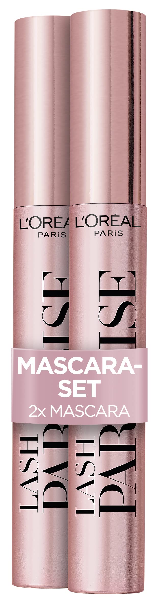 L'Oréal Paris Mascara negra para longitud y volumen, color negro, 2 x 6 ml