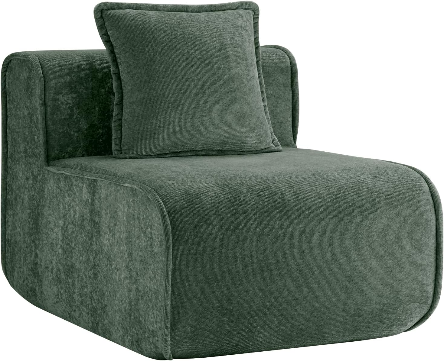 Amazon.com: Suwopmvy Armless Sofa Chair Velvet, 38 Inch Single Seater ...