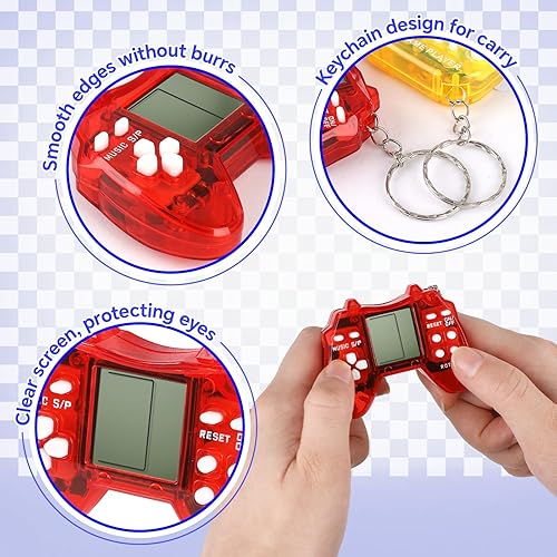 Miniatura 3 de 12 piezas de recuerdos de fiesta de videojuegos, mini juegos de llaveros de juguete de juegos de arcade, regalos a granel, regalos de cumpleaños,