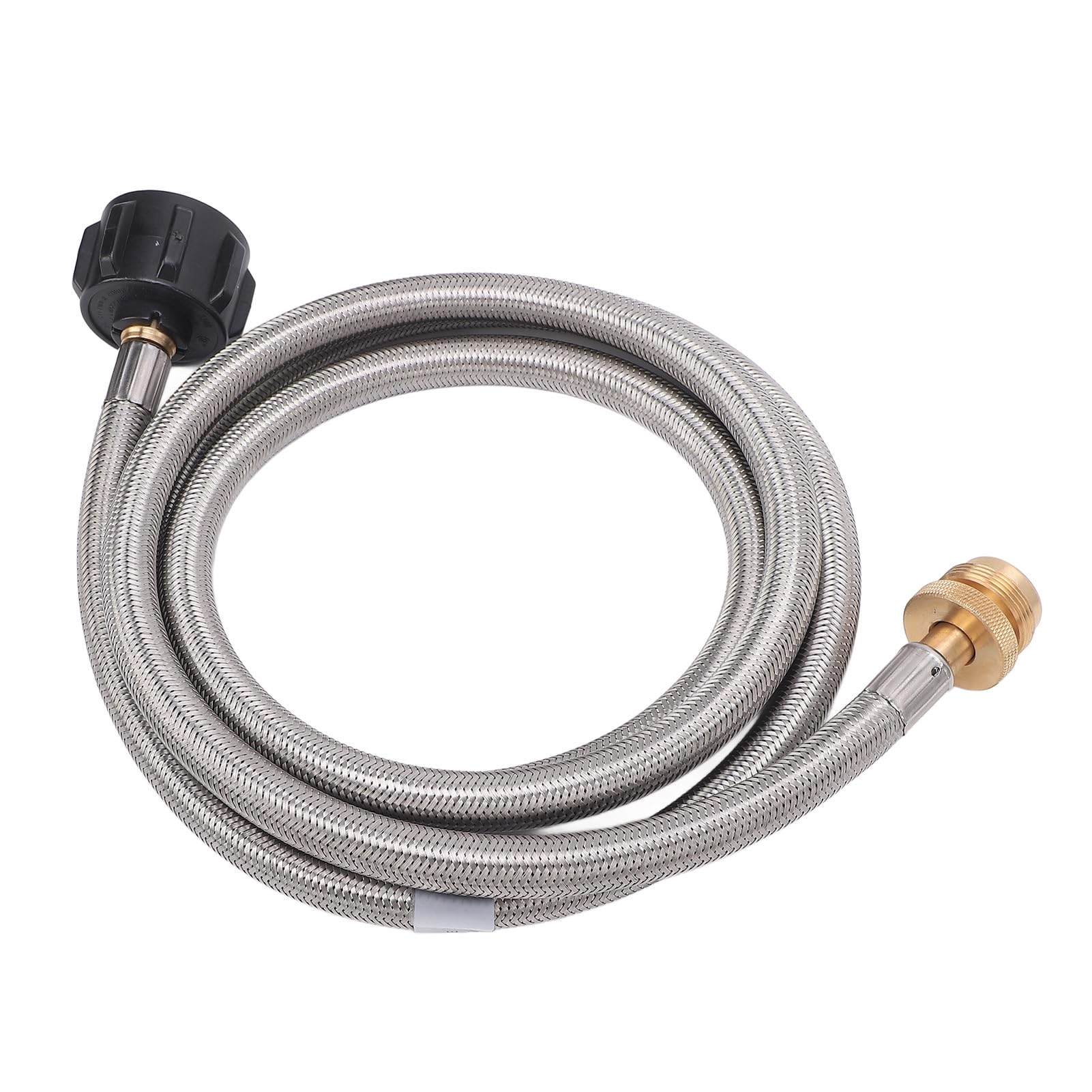 Manguera de Gas de 5 Pies Adaptador de Acero Inoxidable Extensión de la Manguera de Tubos de Gas para el Calentador de Amigo Q Griddles con Accesorios de Latón de Servicio Pesado
