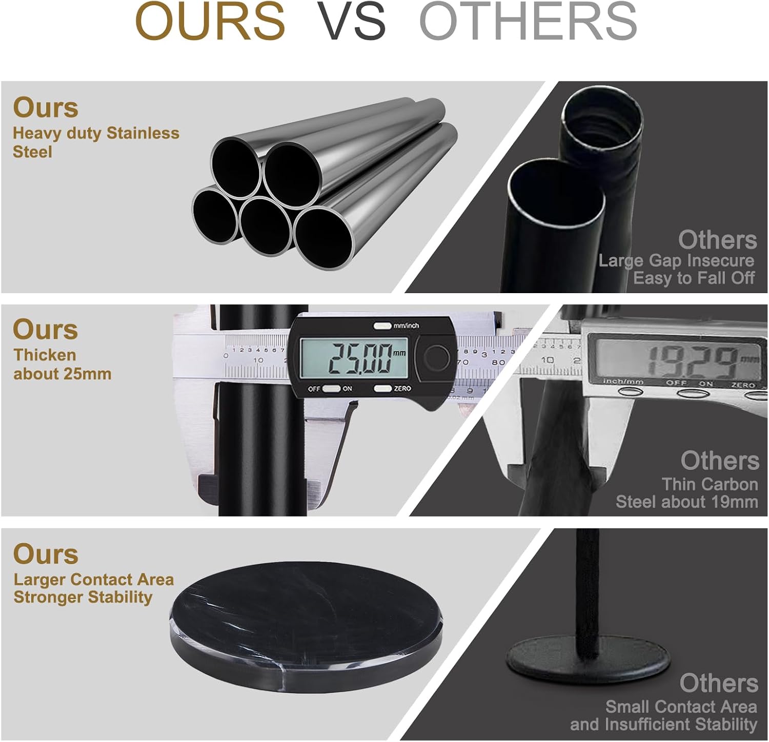 ZOZOE Metal Coat Rack Freestanding, Modern Heavy Duty Coat Racks with Natural Marble Base, Stable Coat Tree Stand, Hall Tree Hanger Coat Stand with for Bags, Hats, Entryway, Office Modern Metal-Balck 8 Hooks