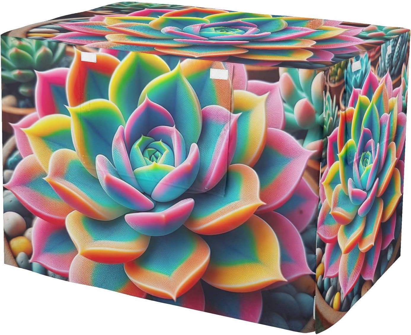 Cute Colorful Plant Dog Crate Cover Breathable, S-XL UV-Resistant Cage Cover for Indoor Pets, X-Large