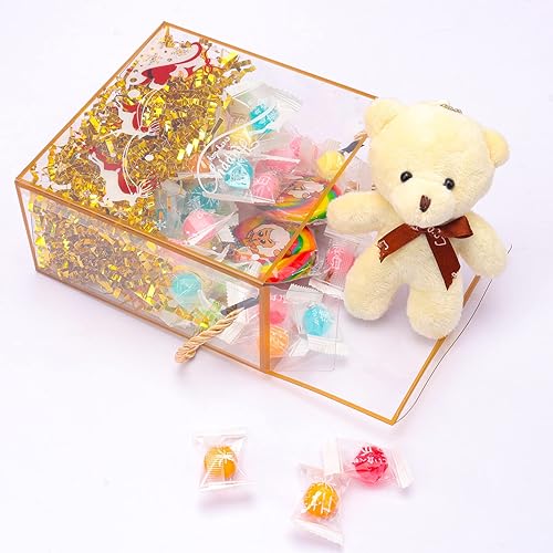 Miniatura 6 de Zwish Relleno de papel de corte arrugado dorado de 5.29 oz5.3 onzas, cajas de regalo iridiscentes metálicas, relleno de regalo para envoltura de