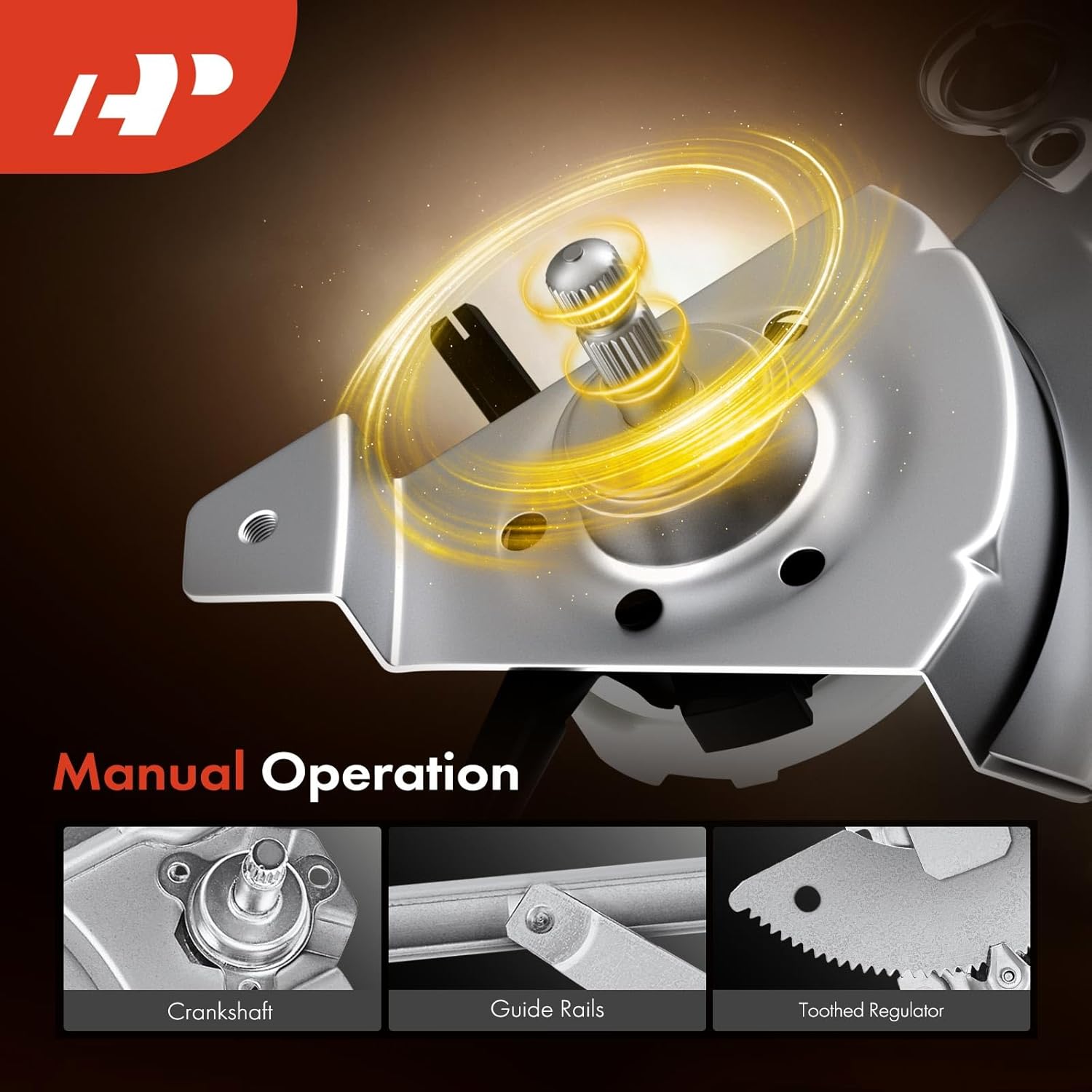 A-Premium Manual Window Regulator Front Passenger Side Compatible with Toyota Corolla 1998 1999 2000 2001 2002, Front Right Passenger Side