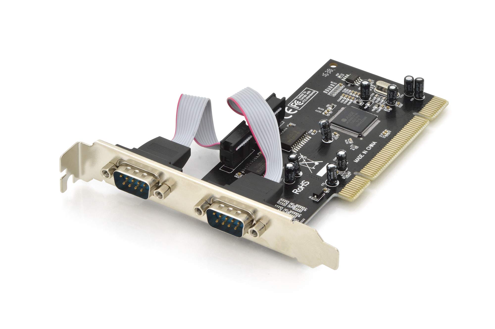 DIGITUS Tarjeta IO - PCI - Tarjeta de interfaz serie - 2 puertos DSUB-9 - Chipset MCS9865
