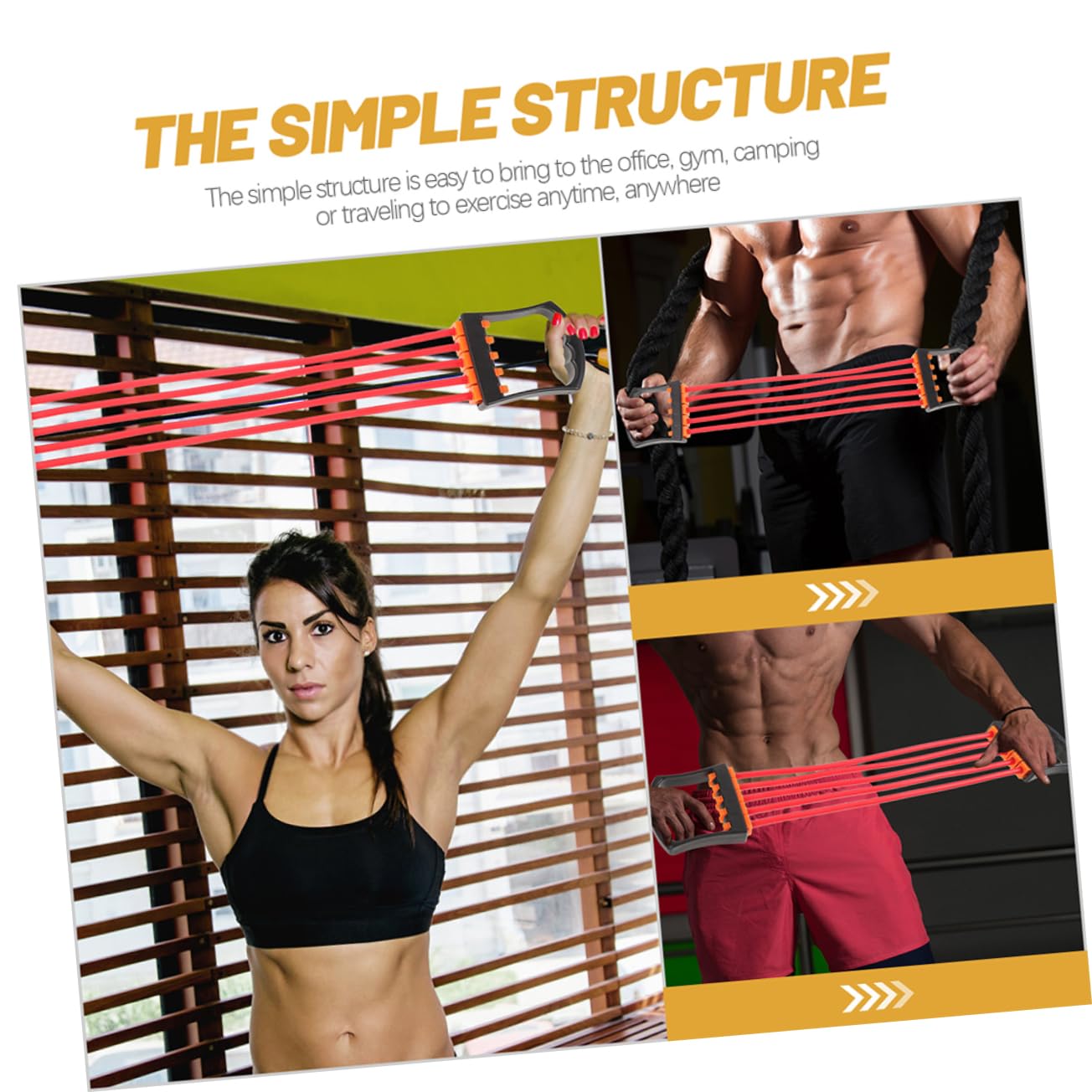 Fascia Elastica di Resistenza 2 Pezzi Tpe per Esercizi Fitness | Struttura Stabile, Installazione Semplice, Uso per Bicipiti e Tricipiti, Pratica in Movimento