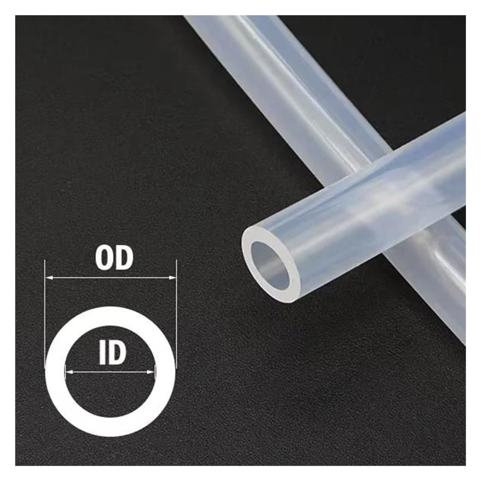 Tubos flexibles de silicona, Manguera de calidad alimentaria 1 metro ID 0,5-32 mm for acuario jardín(ID 10mm x OD 12mm)