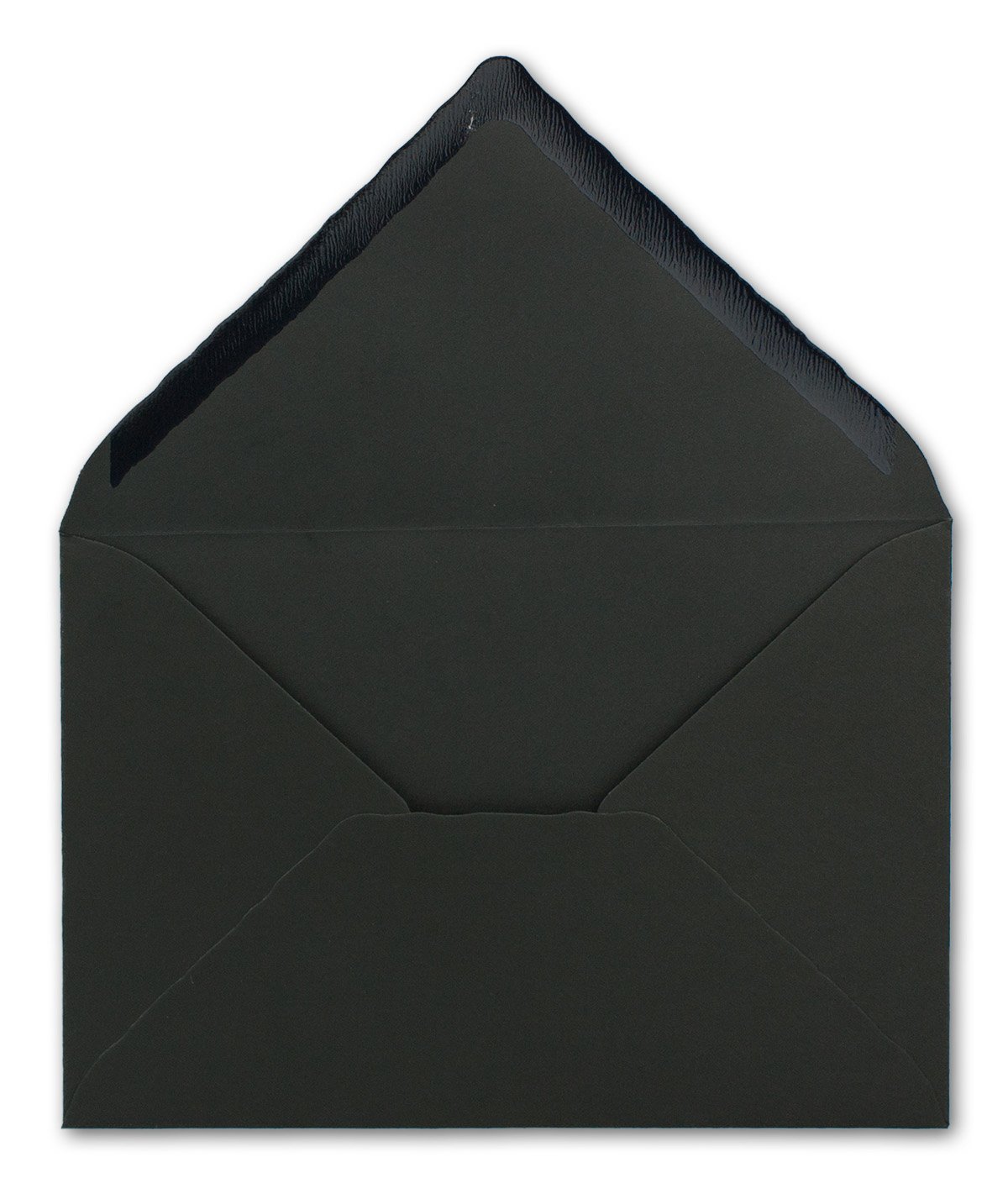 1000 kopert z falistymi krawędziami - czarne - DIN C6-114 x 162 mm - 11,4 x 16,2 cm - z falistymi krawędziami - klejenie na mokro - FarbenFroh by GUSTAV NEUSER