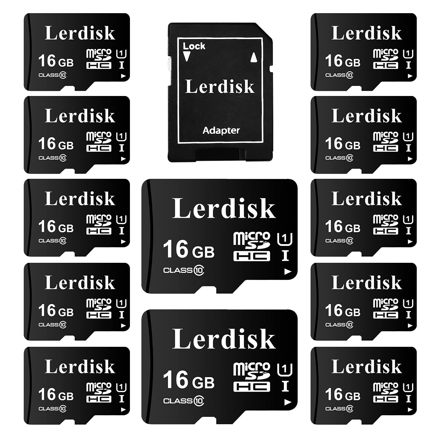 Karta pamięci micro SD wyprodukowana przez licencję grupy SD jakość poufna 3 lata gwarancji (16 GB, 12 sztuk w opakowaniu)