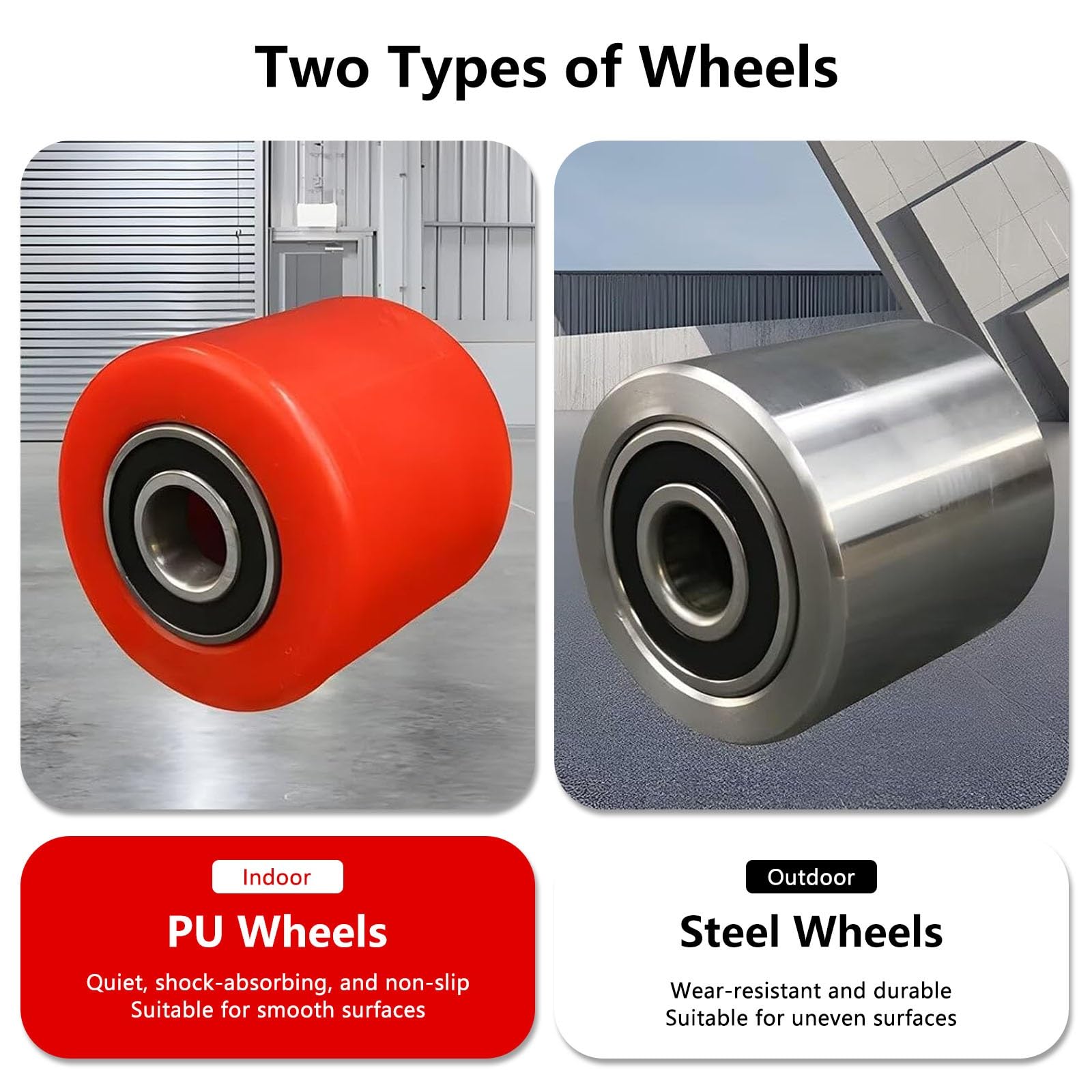 Carrello a Pattini per Macchinari per Impieghi Gravosi con 4 Ruote in PU, Pattini per lo Spostamento di Attrezzature Industriali da 6T(PU Wheels)
