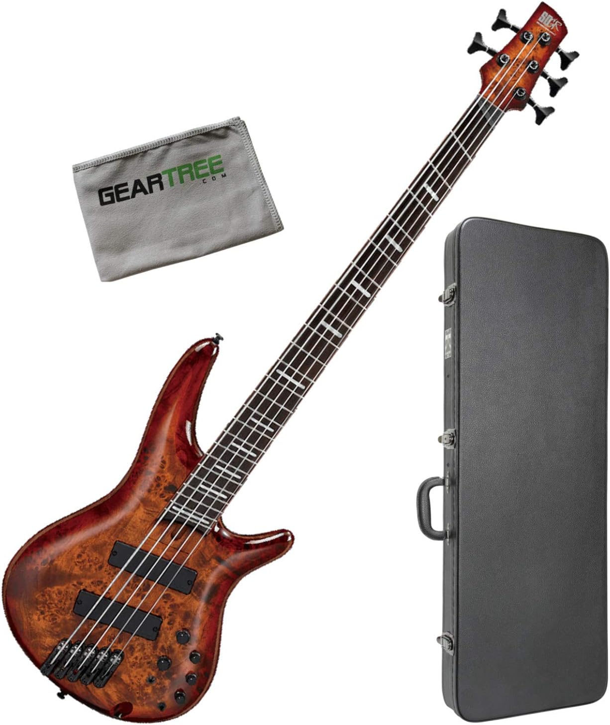 Ibanez SRMS805 BTT SR Bass Workshop Multi-Scale 5-String Bass w/Hard Case and C