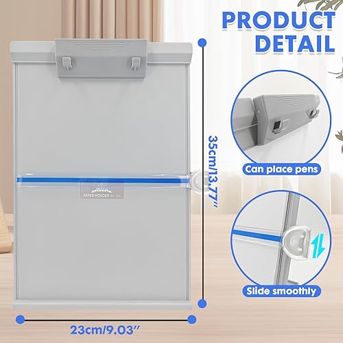 Miniatura 7 de Barelove Soporte de papel de escritorio para documentos, soporte plegable para libros de lectura, soporte para copias, caballete con 7 posiciones