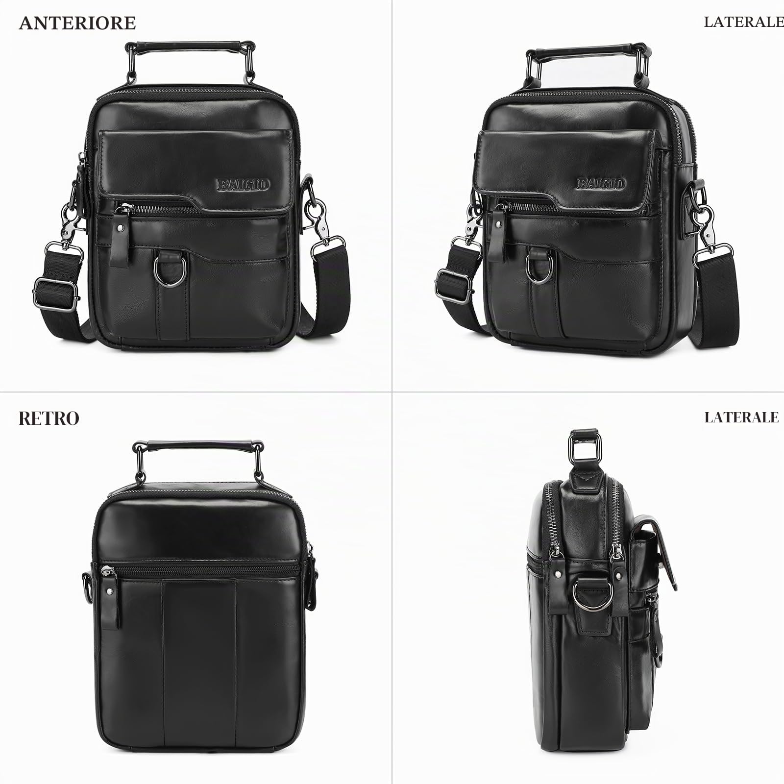 Borsello Uomo Borsa Tracolla Uomo Borsa Messenger Borsa a Spalla per Lavoro Casual Viaggio Sport