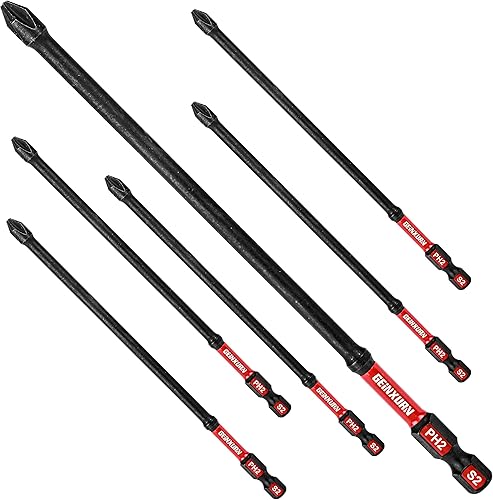 Miniatura 19 de Impact Tough #2 Phillips - Juego de puntas de destornillador de 1 pulgada, paquete de 30 puntas de destornillador PH2 a granel