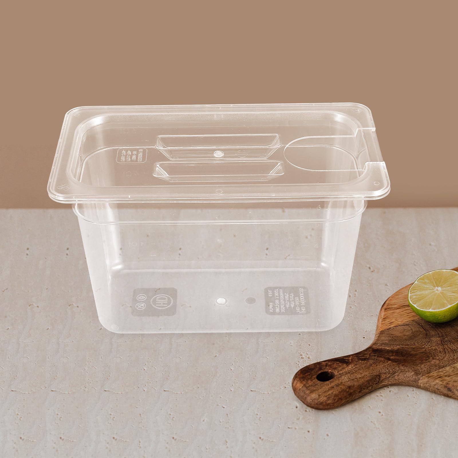 PRETYZOOM Contenedor para Olla de Cocción Lenta 6 Litros Transparente Recipiente de Cocción Lenta Apto para Sous Vide Caja de Almacenamiento Práctica y Segura para Alimentos y Verduras