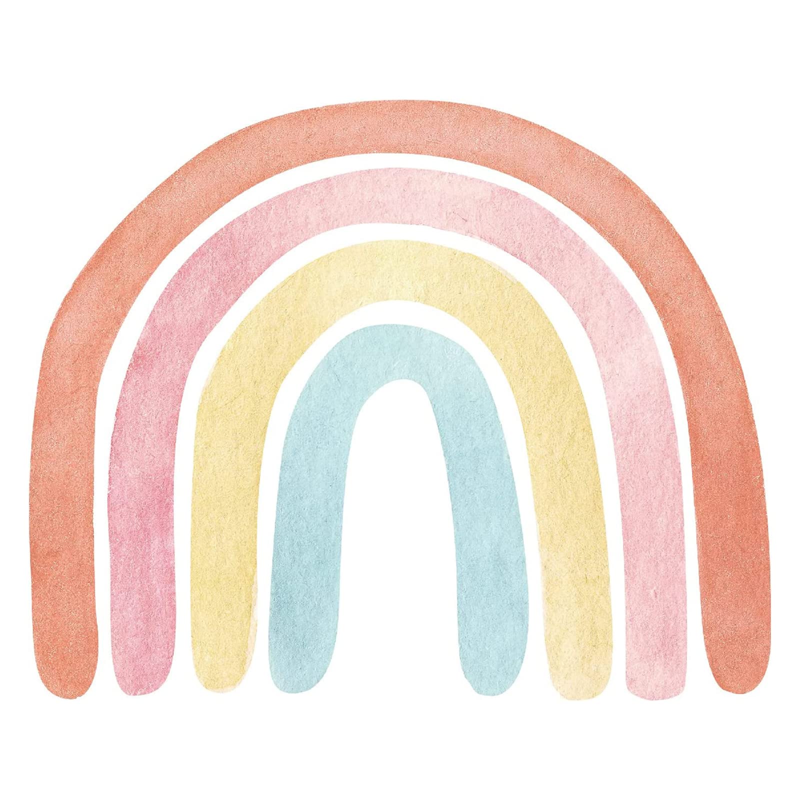 Autocollant mural aquarelle arc-en-ciel grand format pour salon et chambre