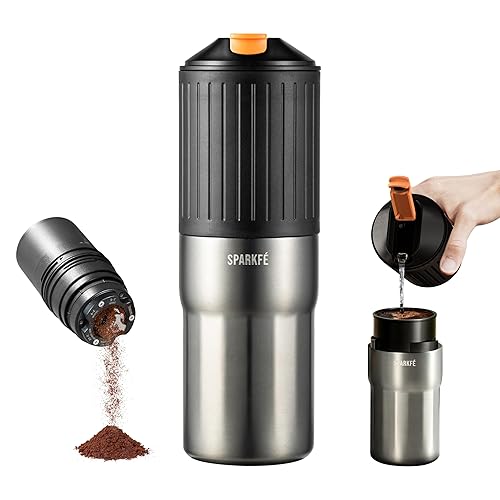 Portable Pour Over Coffee Maker, Rechargeable Electric Grinder with Stainless
