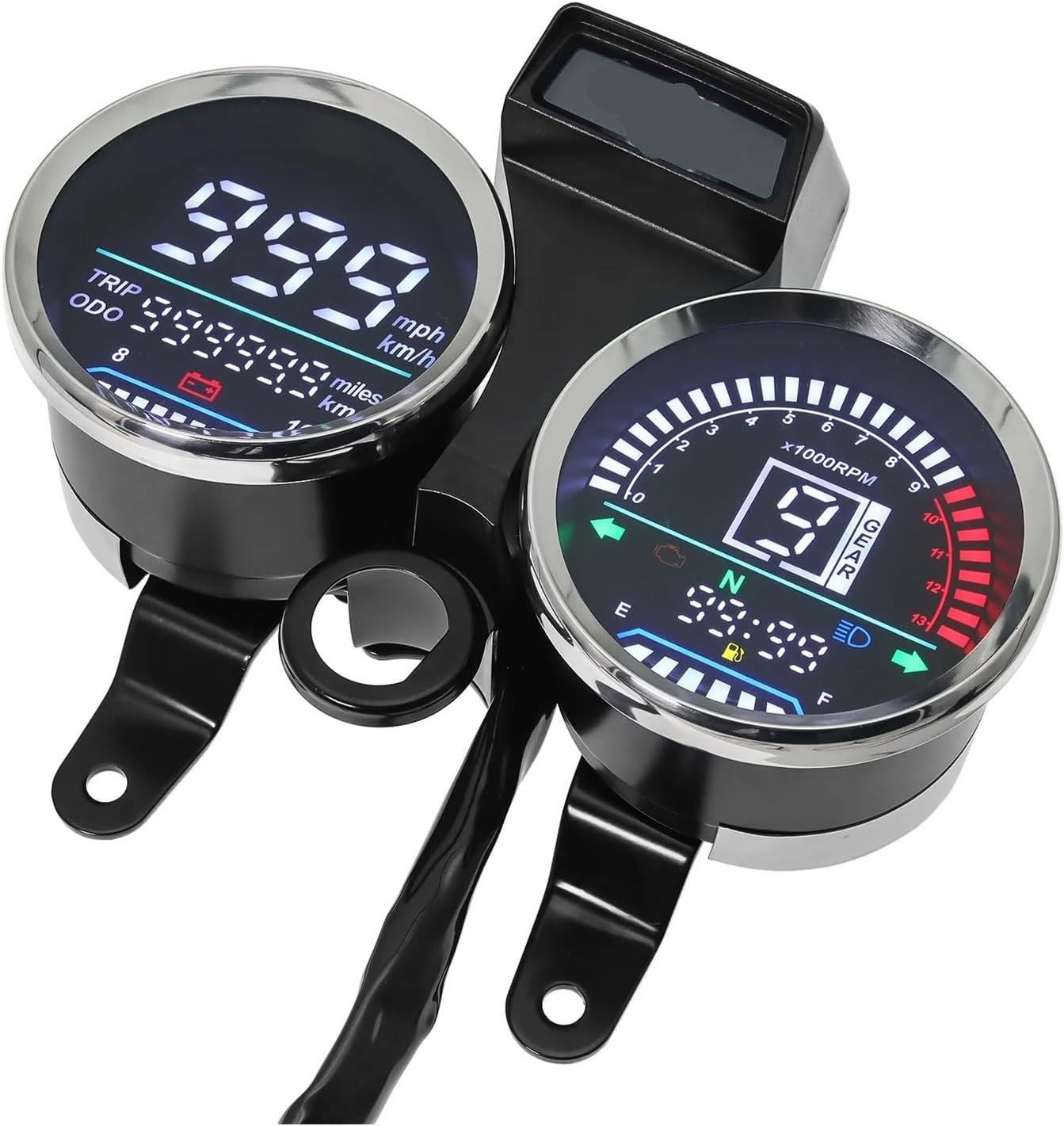 Motorbike Tacho Meter Instrument Universal Motorcycle Digital Speedometer Motorcycle Dash for GN 125 Assembly Tachometer Odometer Gauge Dash Instrument