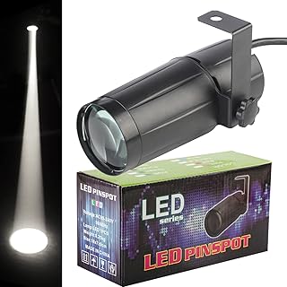 jindaaudio Mirror Ball Spotlight, 3W Spotlight Disco Ball, LED Pin Spotlight for Mirror Balls, Disco Mirror Ball Light for Live House or Party (White Light).