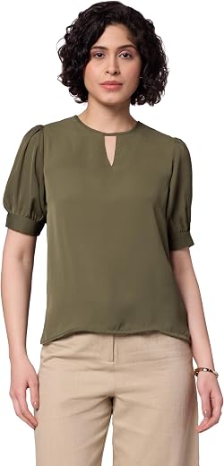 Symbol Premium Women's Puff Sleeve Top | Regular Fit | Desk-to-Dinner (Available in Plus Sizes)