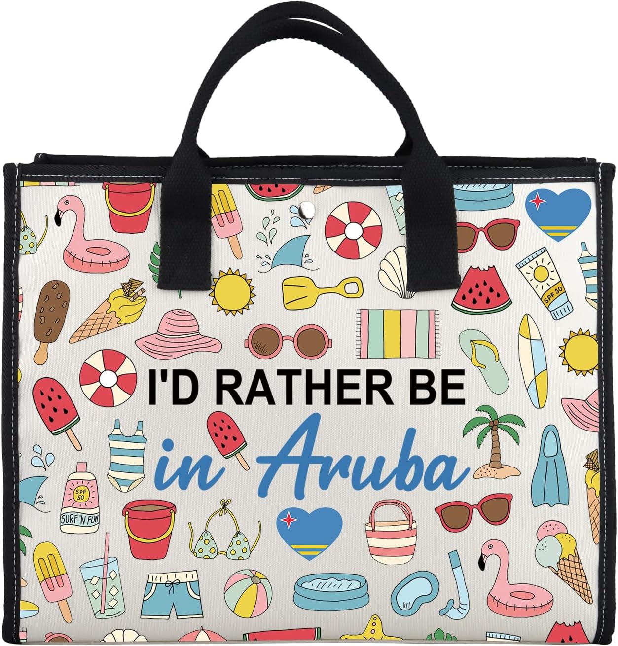 G2TUP Aruba Lover Gift I'd Rather Be in Aruba Makeup Bag Aruba Trip Cosmetic Bag Aruba Souvenirs Gift Aruba Travel Gift (Be in Aruba TT)