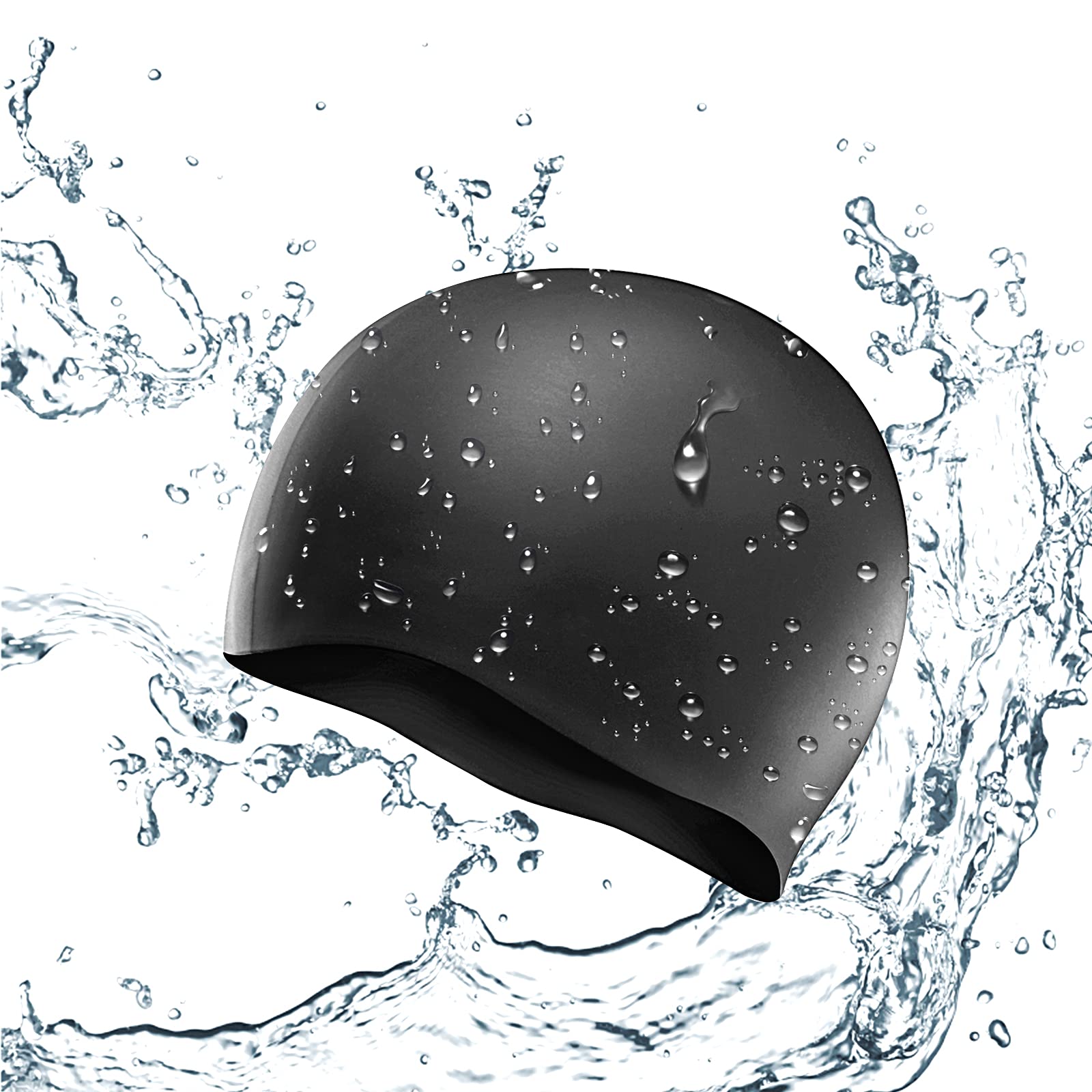 2 Bonnets De Natation Silicone - Imperméable, Anti-déchirure, Confortable Enfants Adultes