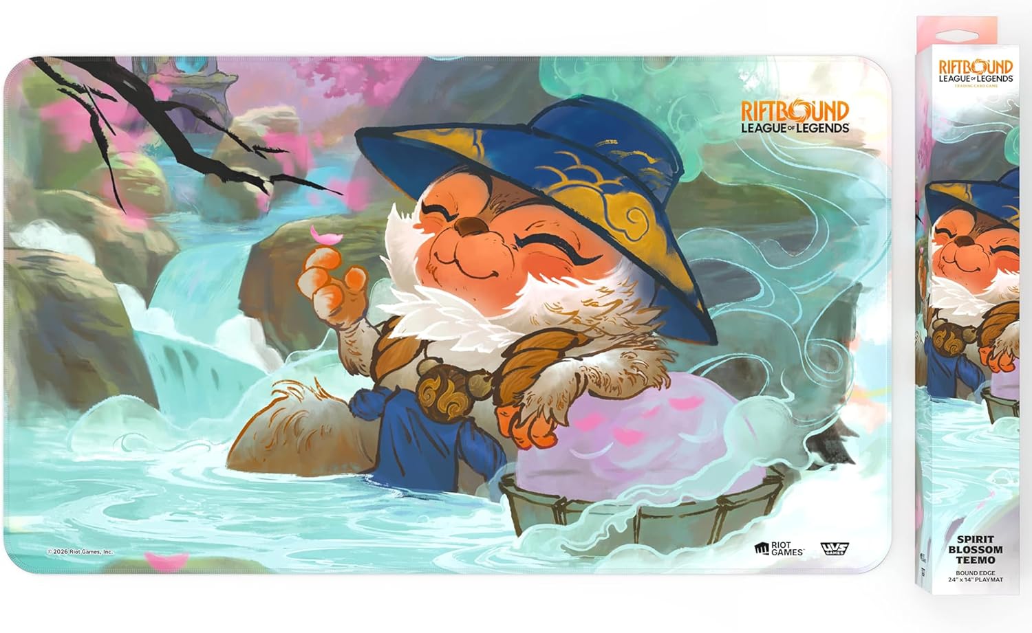 Riftbound: League of Legends - Playmat: Teemo -TCG Spiritforged Spirit Blossom, 24x14, Neoprene, Character Art, Tabletop Trading Card Game Accessory