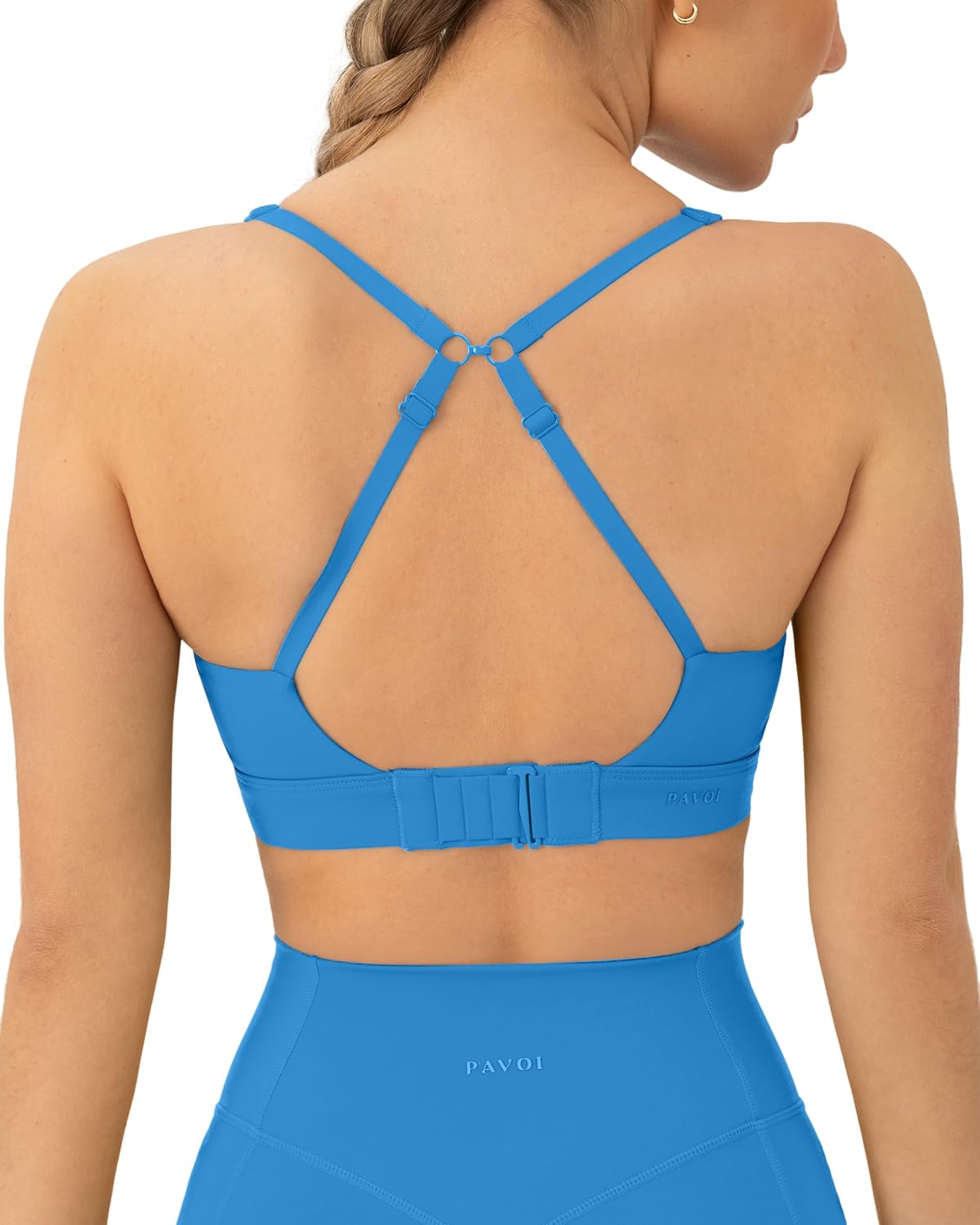 PAVOI ACTIVE Racerback Adjustable Sports Bra for Women - High Support Convertible Straps High Impact Workout Bras - HiPerform