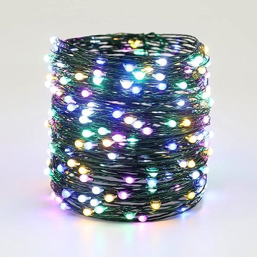 Miniatura 4 de RUICHEN Dimmable Fairy Lights Plug in, 105 Ft 300 LED String Lights with RF Remote Timer, IndoorOutdoor Green Wire Christmas Lights for Bedroom,