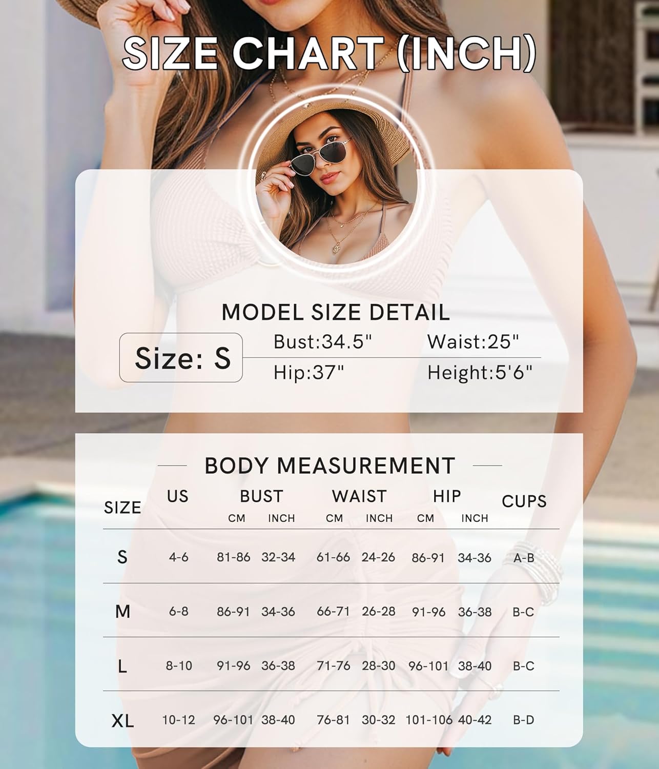High Waisted Bikini Sets for Women Mesh Sarong Wraps Swim Skirt 3 Piece Swimsuits for Women Sexy Bathing Suit - Image 6