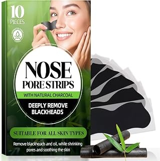 Tiepetly Blackhead Remover Nose Strips - Bamboo Charcoal Pore Strips for Deep Cleansing, Oil Control, All Skin Types
