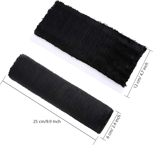 Miniatura 4 de Boao Paquete de 4 almohadillas para cinturón de seguridad de automóvil de piel de oveja sintética, protector para cinturón de seguridad suave, funda