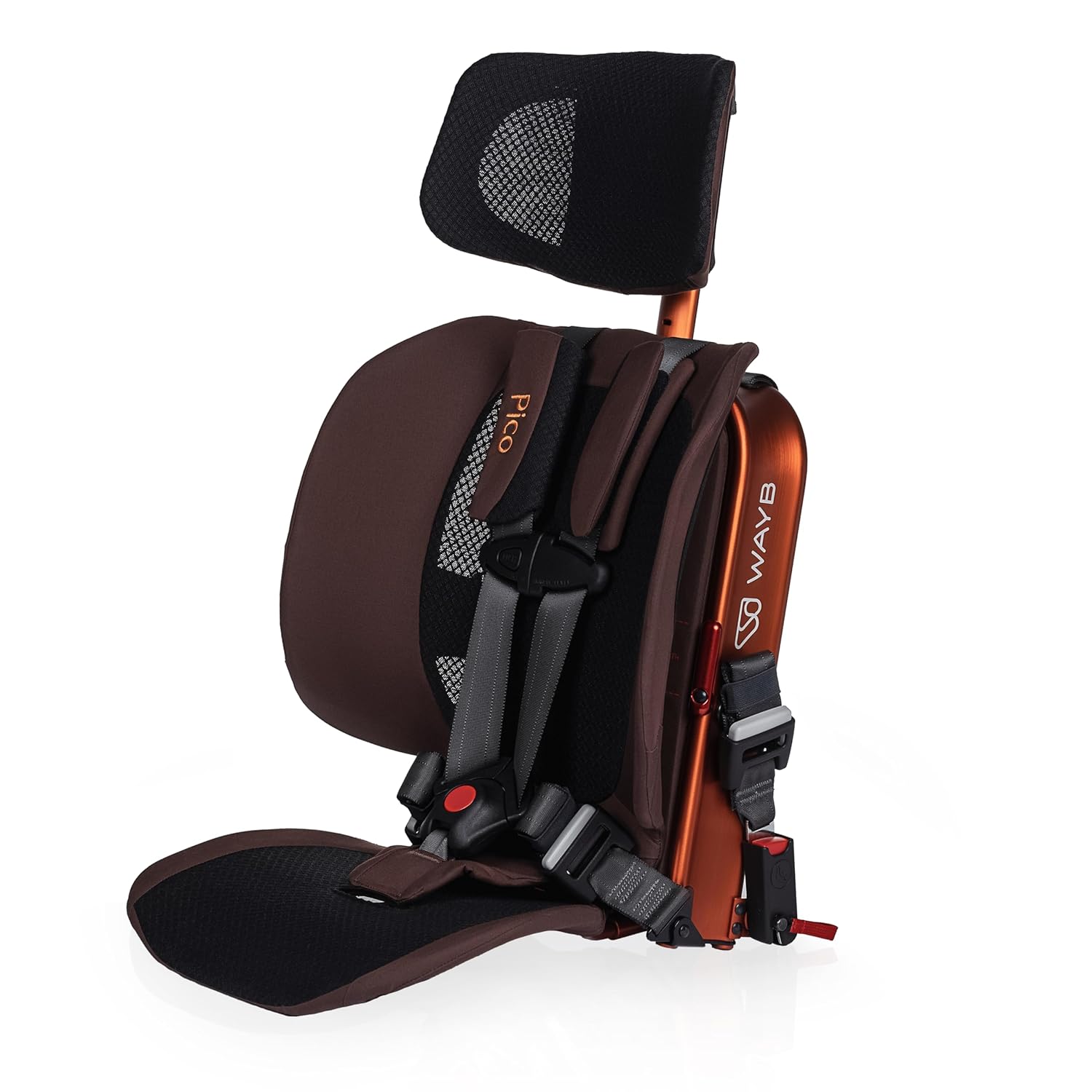 WAYB Pico Travel Car Seat (Golden Hour) Lightweight, Portable, Foldable - Perfect for Airplanes, Rideshares, and Road Trips - Forward Facing for Kids 26.5–50 lbs and 33.5–45"