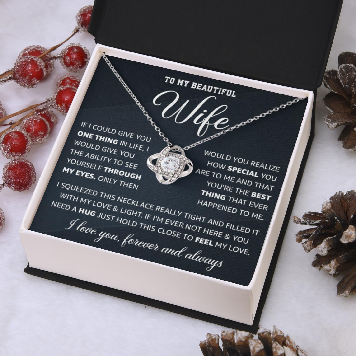 To My Wife Necklace From Husband With Heartfelt Message, Necklace For Women Future Wife, Jewelry Gift Anniversary Birthday Birthday Christmas Valentines Gift Ideas