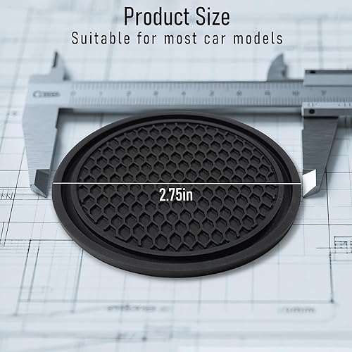 Miniatura 4 de Portavasos para automóvil, paquete de 4 unidades, antideslizante y a prueba de golpes, inserto de goma de PVC flexible para automóvil, camión, SUV