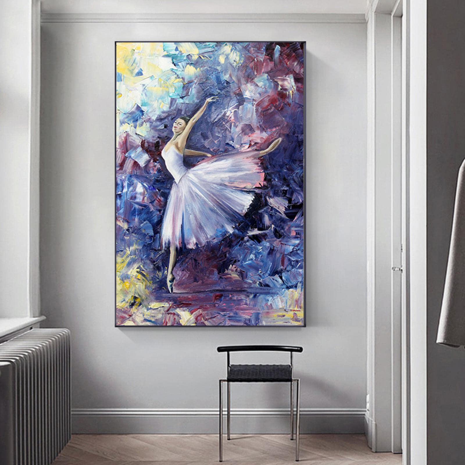 Peinture de ballet abstraite sur toile grand format