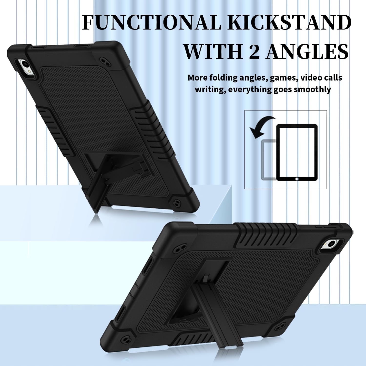 Funda de silicona suave para Walmart Onn de 12.1 pulgadas, modelo 2024/Onn Tablet Pro de 12.1 pulgadas (100146663), apta para niños, con correa para el hombro, para tablet Onn de 12.1 pulgadas