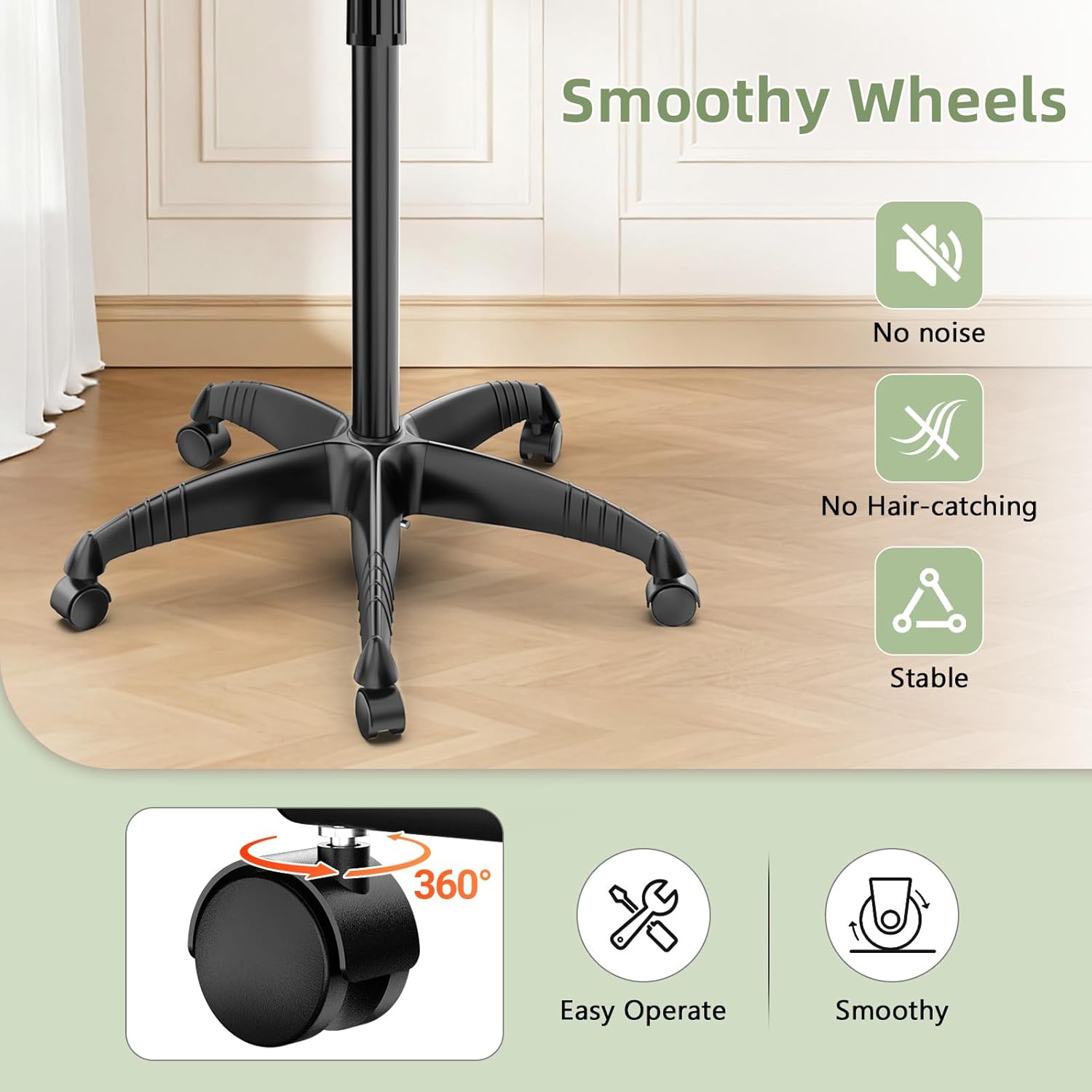 Salon Tray on Wheels, Premium Aluminum Tattoo Tray Rolling Tray, Adjustable Salon Service Rolling Trolley Cart for Clinic Spa(32inch)